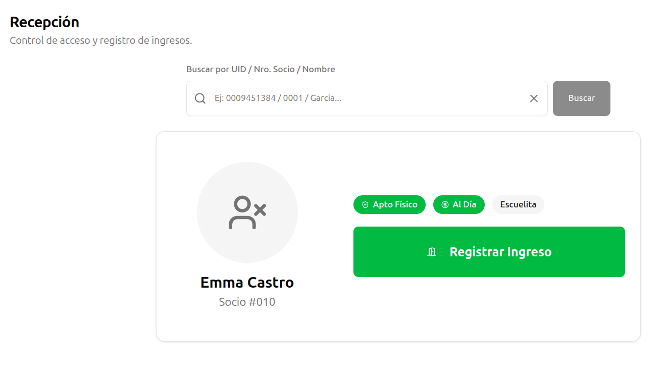 Ingreso con RFID